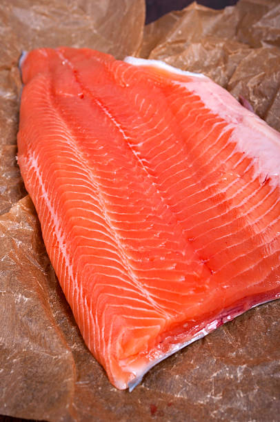 istock Raw salmon fillet 513943752