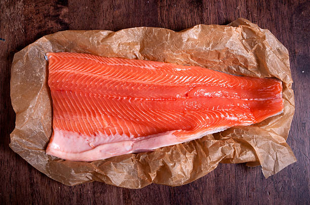 istock Raw salmon fillet 513943806