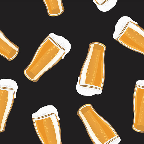 ilustraciones, imágenes clip art, dibujos animados e iconos de stock de fondo de una pinta de cerveza - beer backgrounds alcohol glass