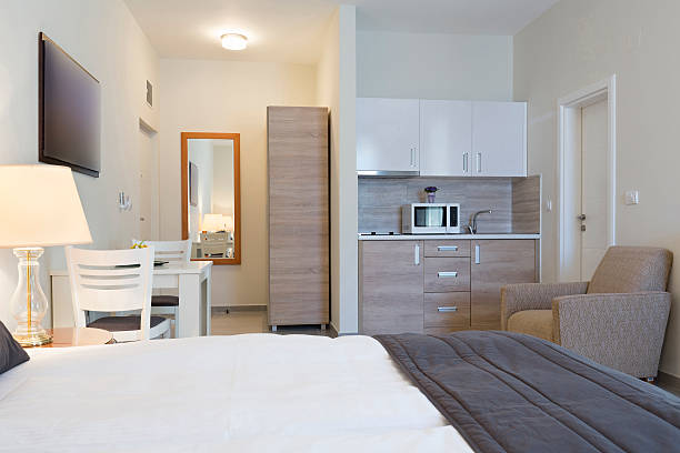 istock Interior of a hotel apartment with kitchen 513946076
