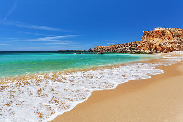 Atlantic ocean - Sagres Algarve Australia Вeautiful place for a relaxing holiday and windsurfing algarve stock pictures, royalty-free photos & images