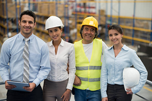istock Group of people working at a warehouse 513948674