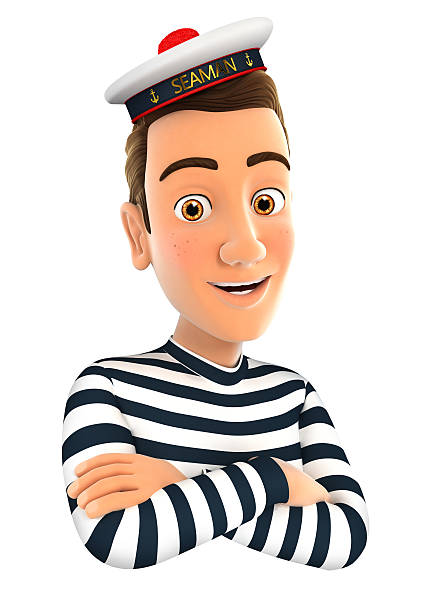 istock 3d seaman with arms crossed 513950036