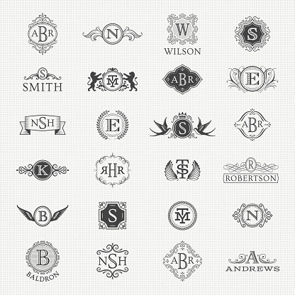 Collection of monograms,logos and badges.More works like this linked below.