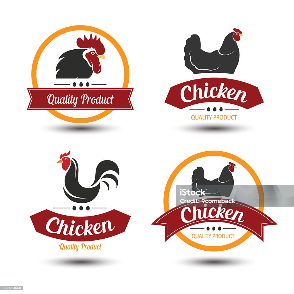Chicken Drawing Label Chicken Label Stock Illustration - Download Image Now - Animal, Animal ...