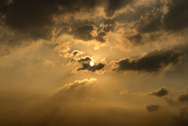 istock Orange sky on Sunday brought near fall. 513951694