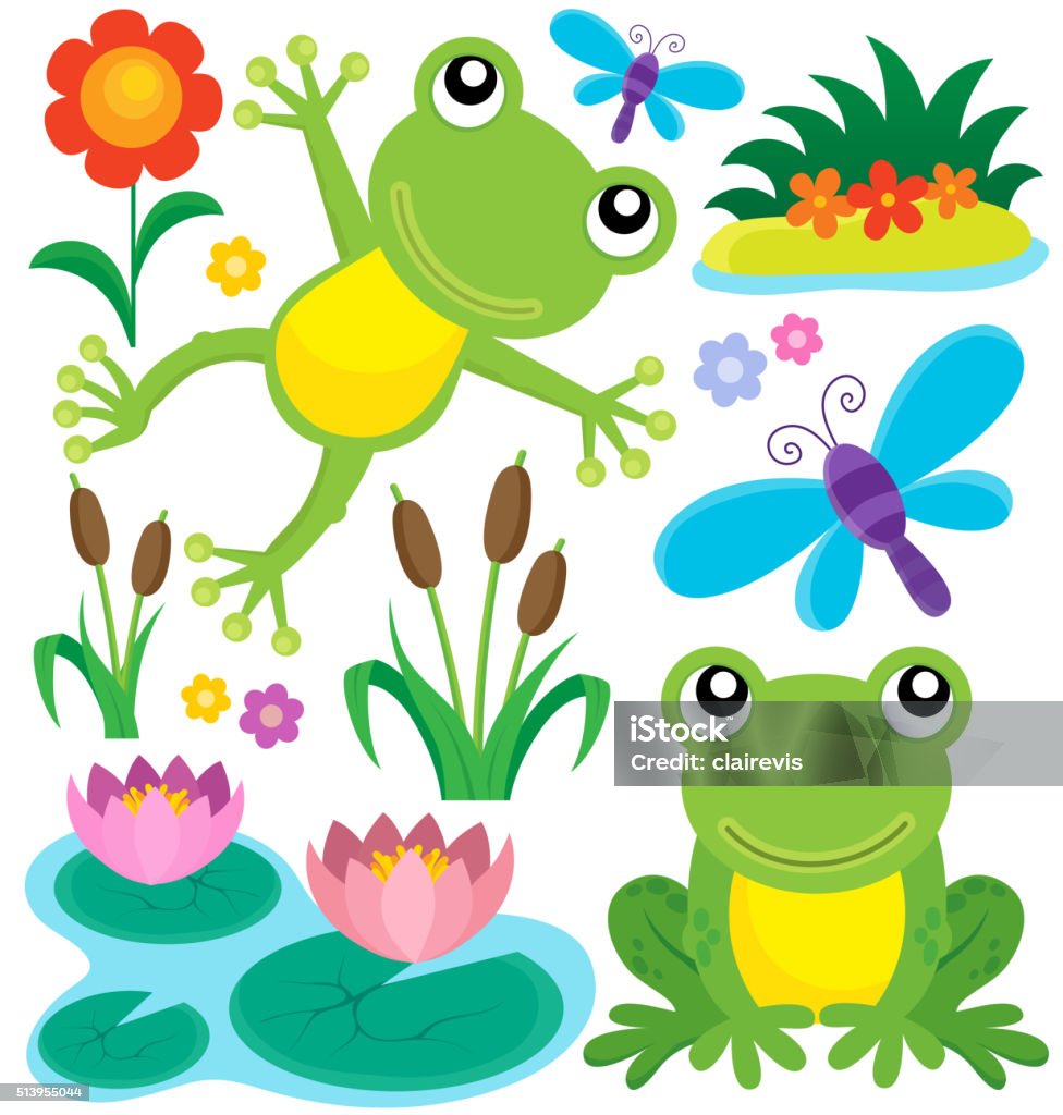 Frog Thematic Set 1 Stock Illustration - Download Image Now - Frog ...
