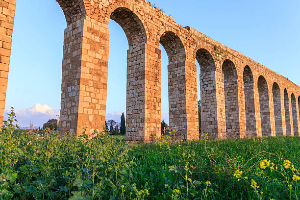 Remains of an ancient Roman aqueduct between Acre and Nahariya