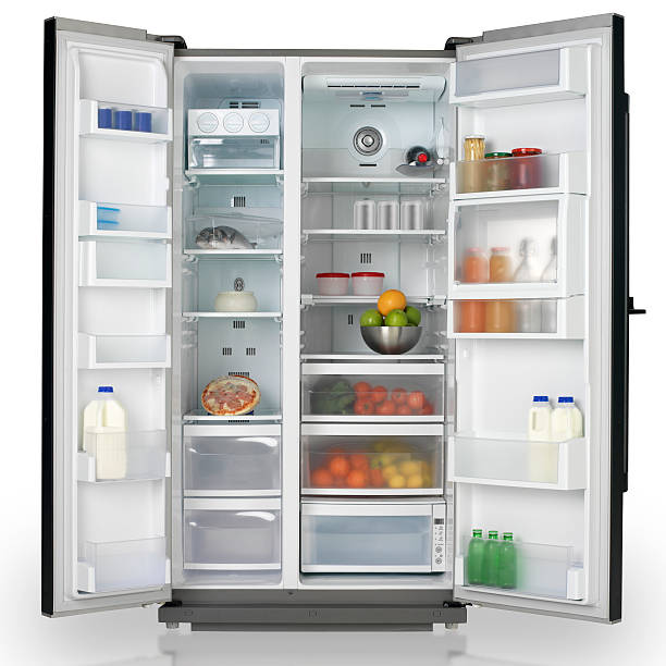 istock Full of fresh food refrigerator 513955593