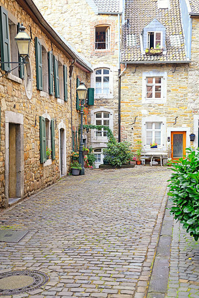 istock Small cobblestone street in old town 513956855