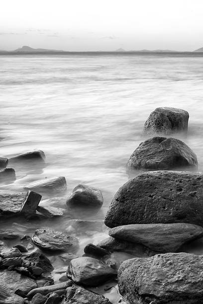istock Rocks and water - Black and White 513957199