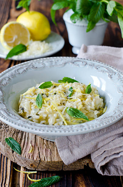 istock Risotto with lemon and mint 513957347