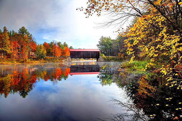 istock County Covered Bridge in New Hampshire 513957667