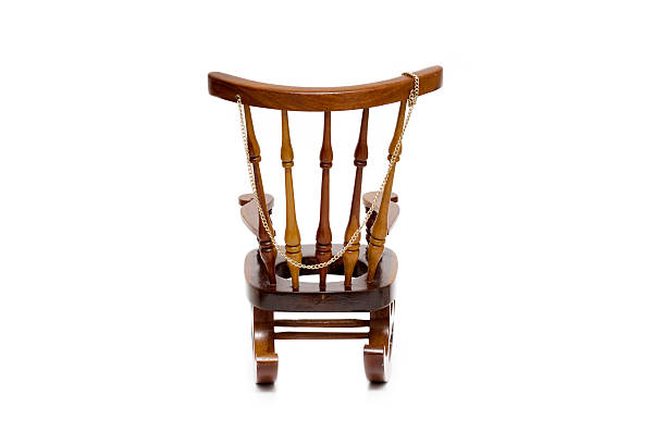 istock old wooden rocking chair on white background 513958335