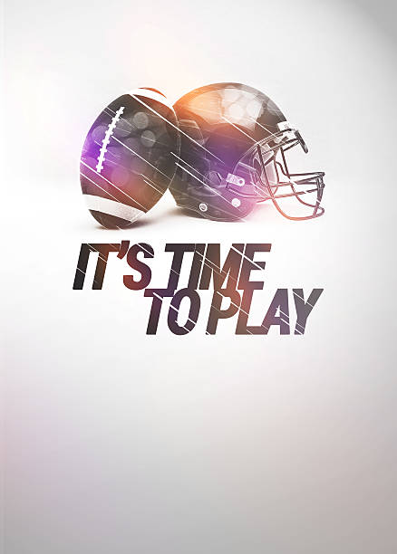 Abstract american football invitation advert background with empty space
