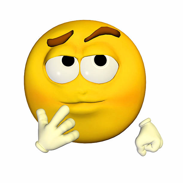 istock Illustration of an uncertain yellow smiley 513961671