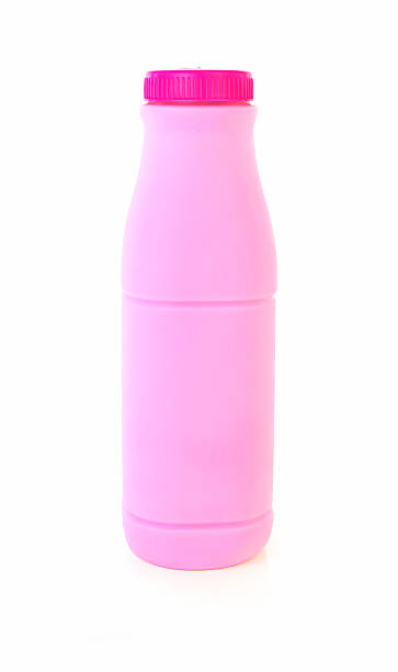 istock Strawberry flavor milk isolated white background 513985117