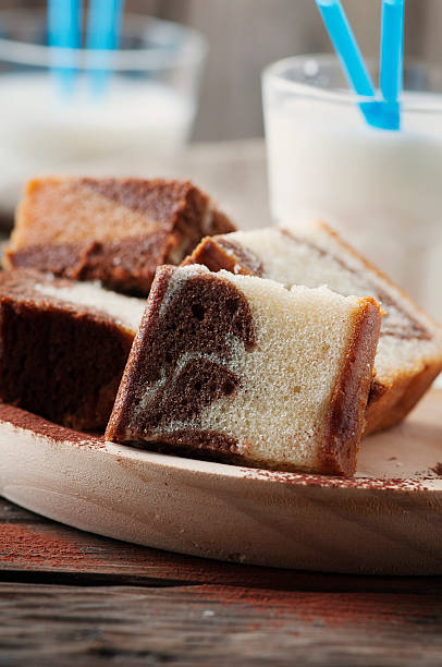 istock Sweet homemade marble cake with milk 513985464