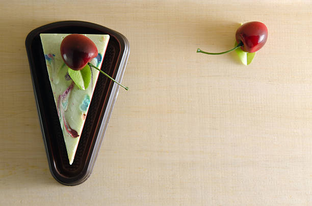 Fancy soap in cake form with cherry with blank space