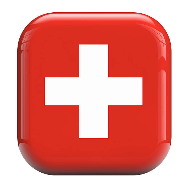 istock Swiss cross flag 513987235