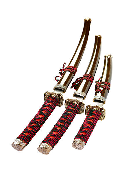 istock close up isolated on a white background japanese samurai swords 513987666