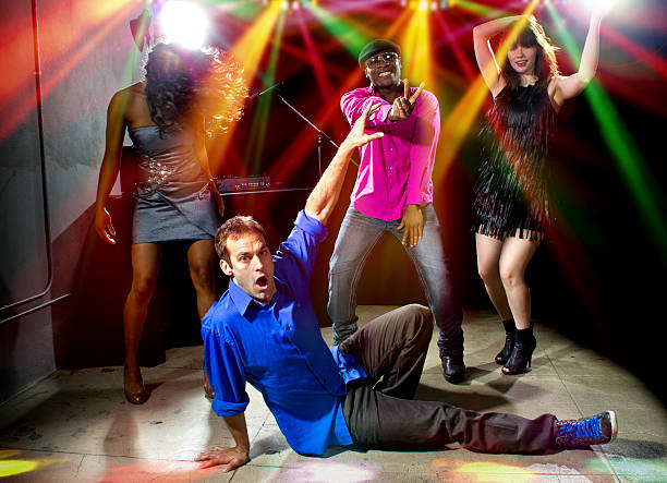 istock Funky White Boy Falls on The Dance Floor 513988865