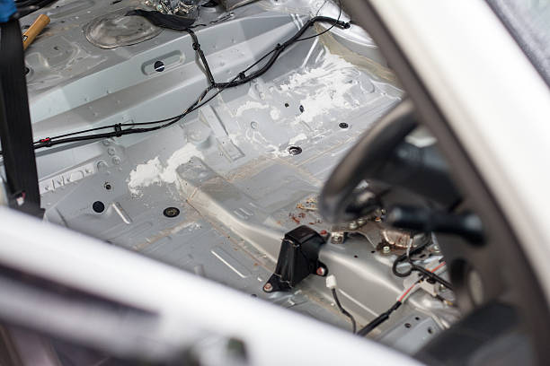 istock Remove car seat for clean dust trap carpet in car 513988929