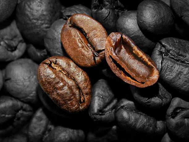 Coffee beans closeup