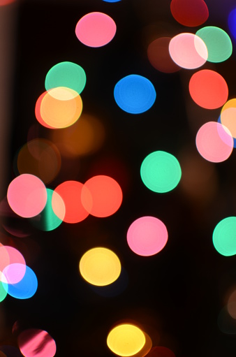 Light points bokeh colored abstract blurred background