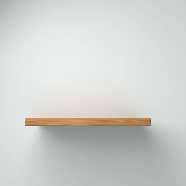 istock Blank shelf on a plain wall ready for your product 513991286