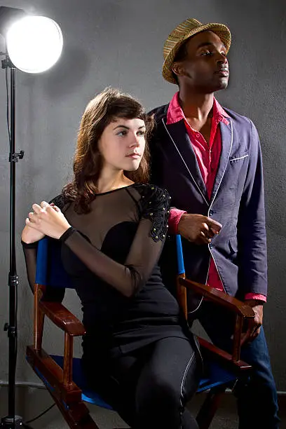 Photo of Male And Female Hollywood Actors In a Studio Set