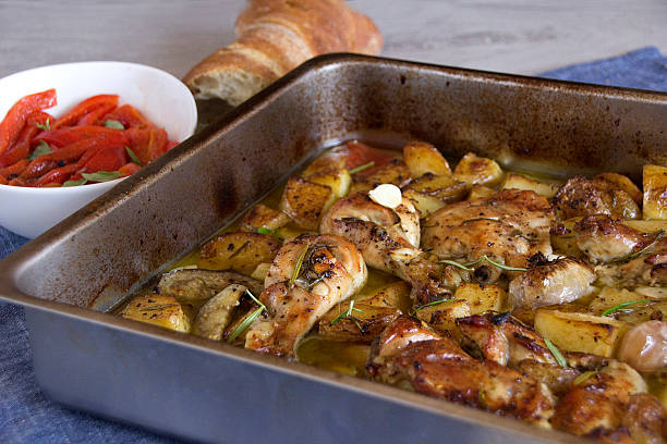 mature adult man prepares festive dinner