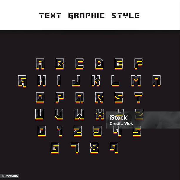 Text Graphic Style Appearance For Illustrator Vector Letters Numbers ...