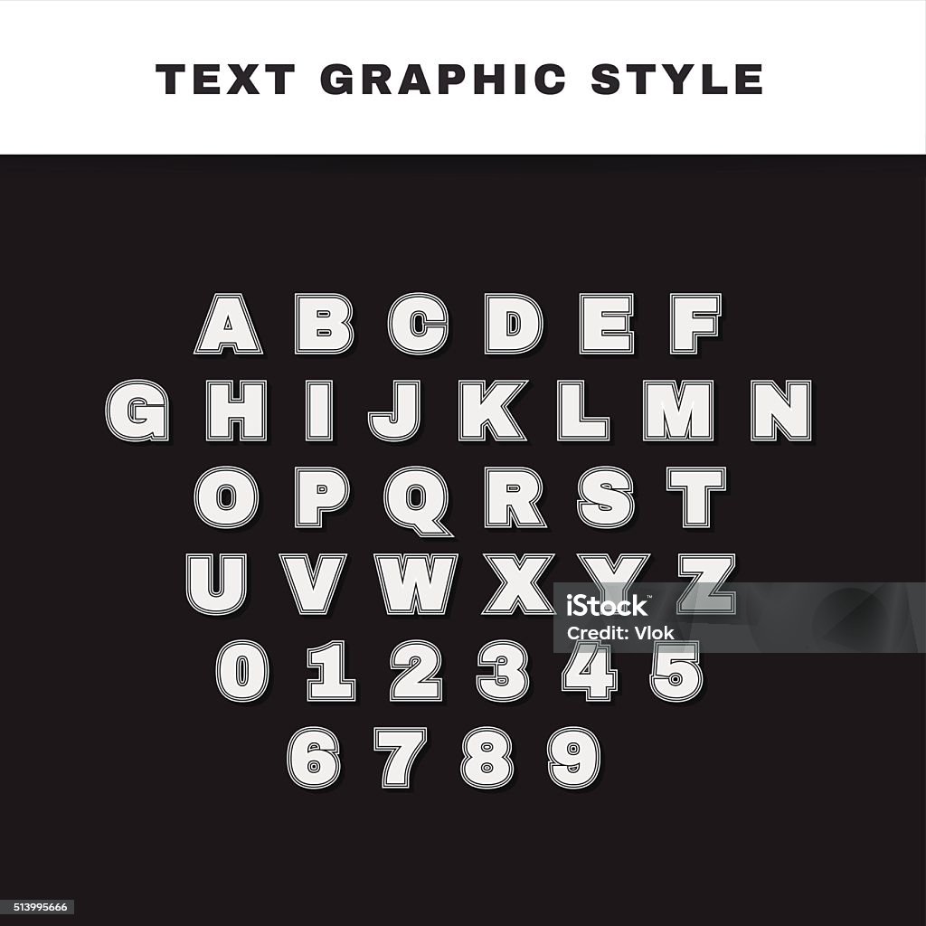 Text Graphic Style Appearance For Illustrator Vector Letters Numbers ...