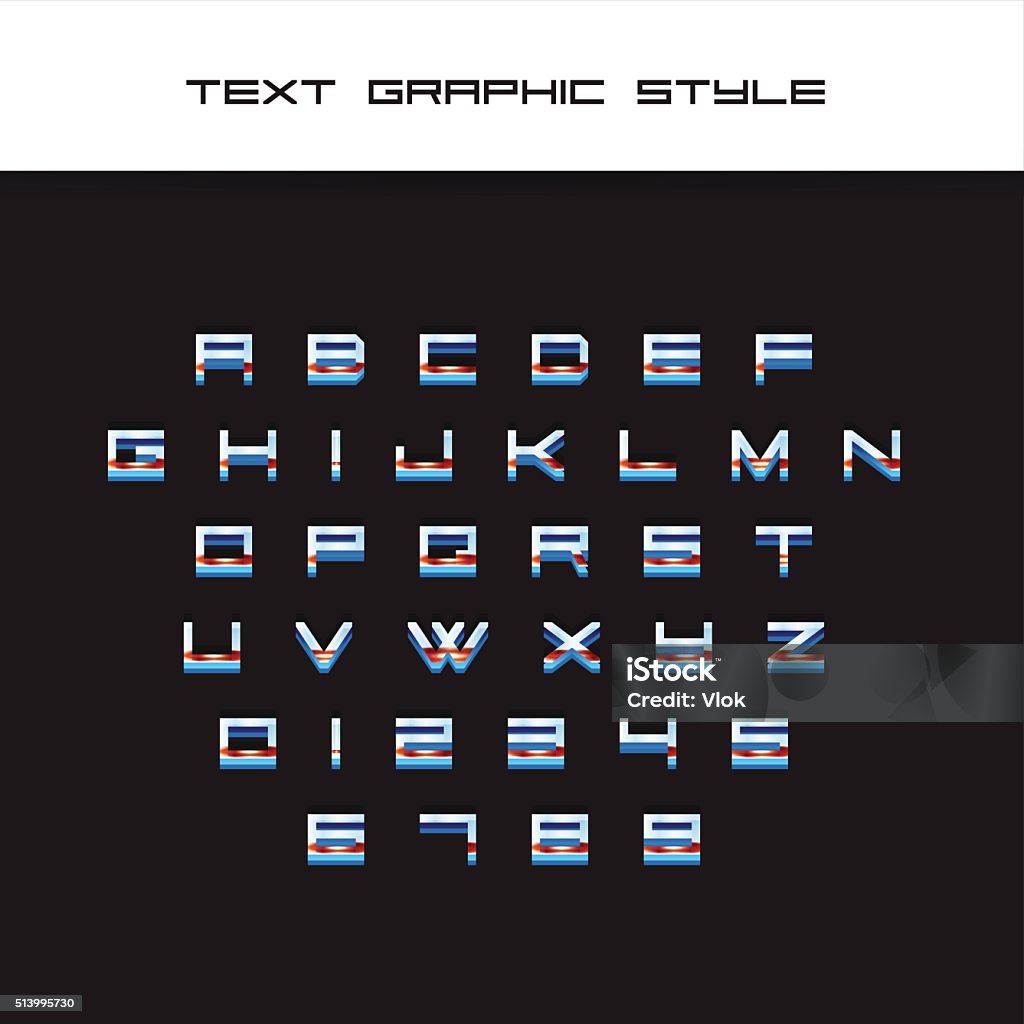 Text Graphic Style Appearance For Illustrator Vector Letters Numbers ...