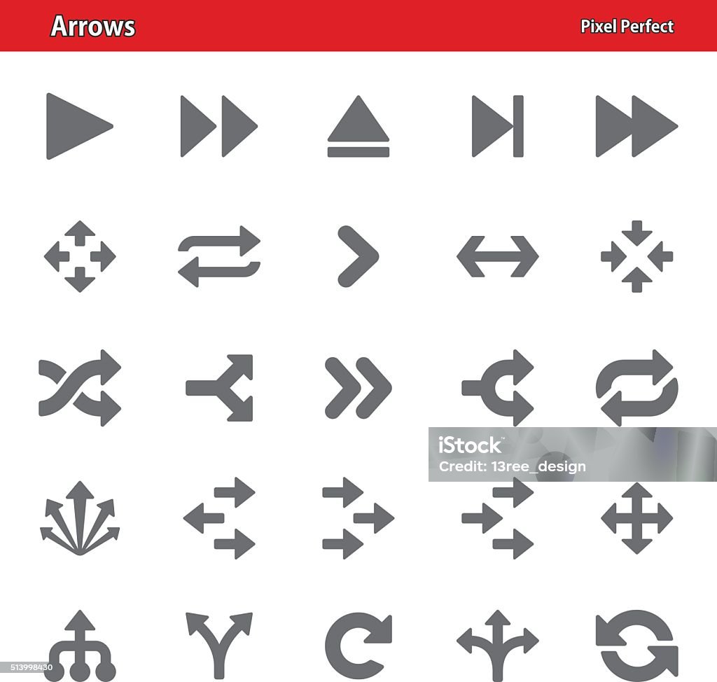 Arrows Icons - Set 2 Professional, pixel perfect icons depicting arrow concepts (optimized for both large and small resolutions). Fast Forward Symbol stock vector