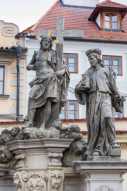 istock Statue Holy Savior with Cosmas and Damian on Charles Bridge 514005494