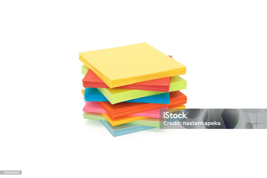 Paper Stack Sticker Stack Paper Stickers On White Background Stock Photo - Download Image ...
