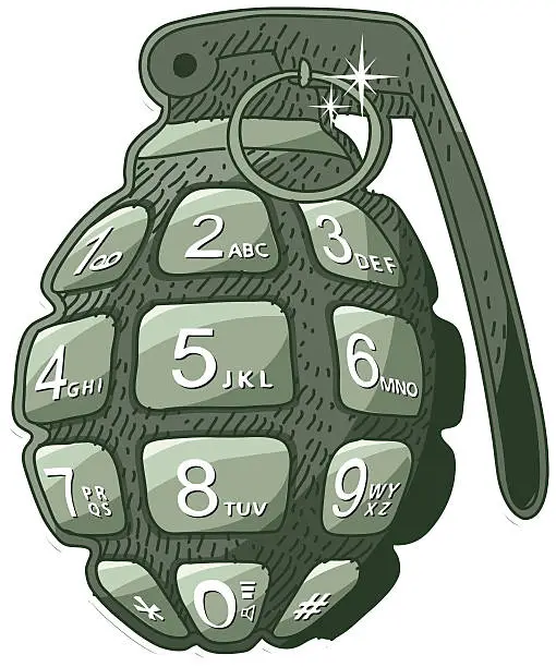 Vector illustration of dangerous call