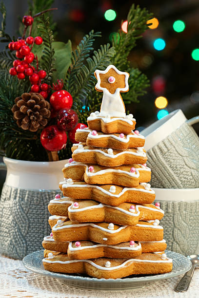 Gingerbread albero di Natale - foto stock