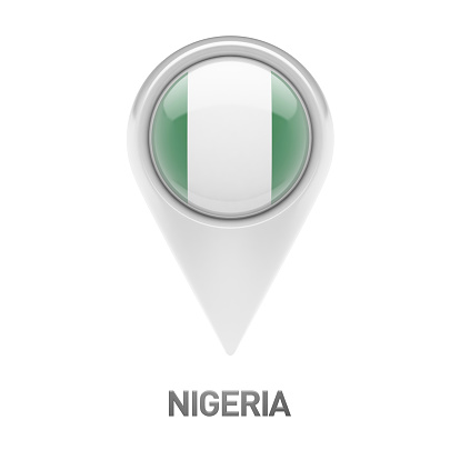 Nigeria Flag isolated on white background