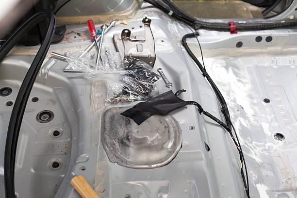 istock Remove car seat for clean dust trap carpet in car 514029319