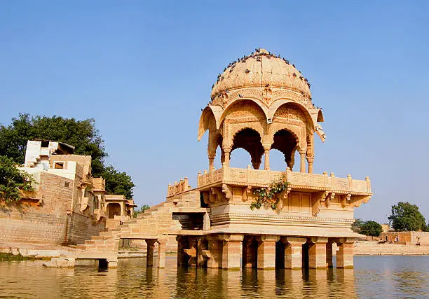 Photo of Gadi Sagar Lake, Jaisalmer, Rajasthan - Stock Image