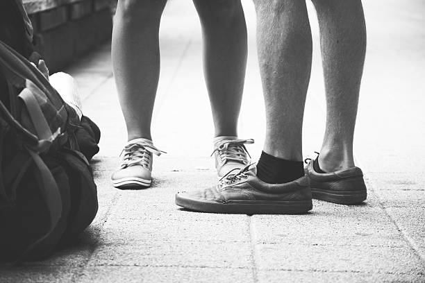 istock Backpackers in the city in black and white effect 514031801
