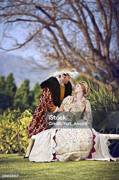 He Treats Her Like The Queen She Is Stock Photo - Download Image Now - Men, Tudor Style, 30-39 Years