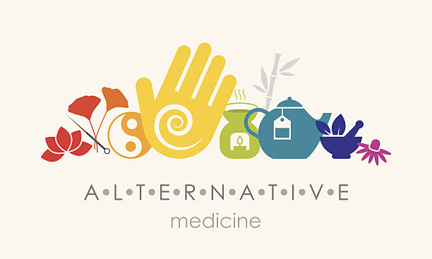 альтернативная медицина знак - ayurveda stock illustrations
