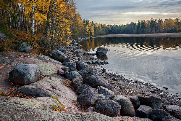 istock Rocky coast in Russia 514046916