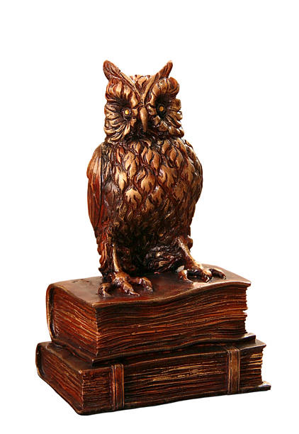 istock Wooden owl on books 514048932