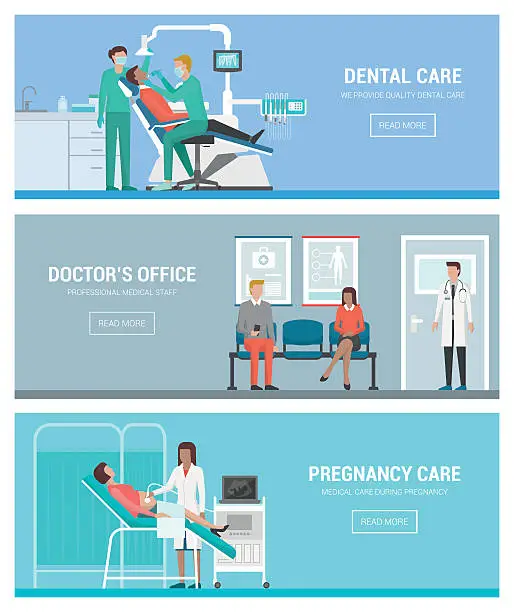 Vector illustration of Healthcare and doctors