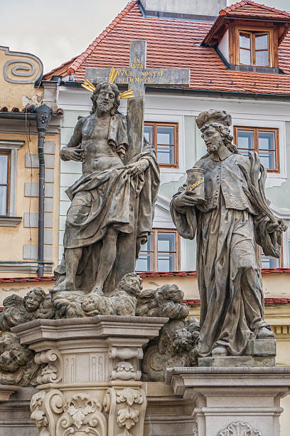 istock Statue Holy Savior with Cosmas and Damian on Charles Bridge 514049458